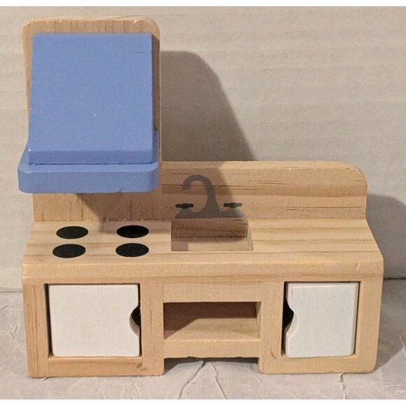 Le Toy Van Wooden Dollhouse Furniture Kitchen Living Room Dining Mini Set Of 11 - Picture 2 of 16